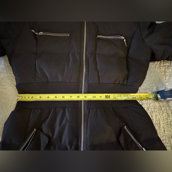 Mango Quilted Long Coat, Chocolate Brown, Size L - Picture 9 of 17